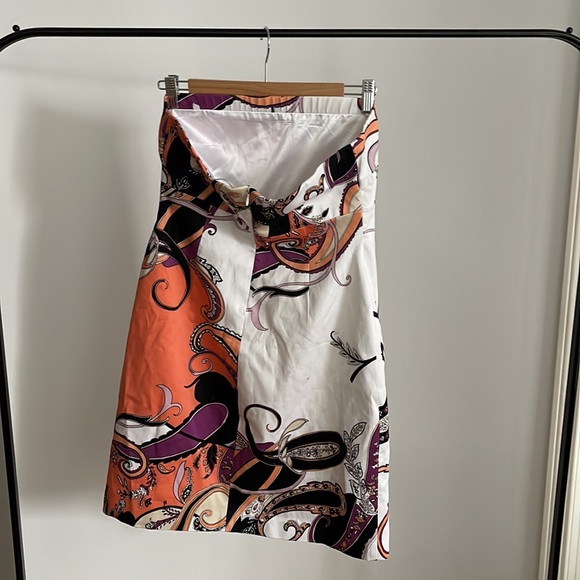 Tahari Strapless Zip Back Dress - Picture 2 of 8